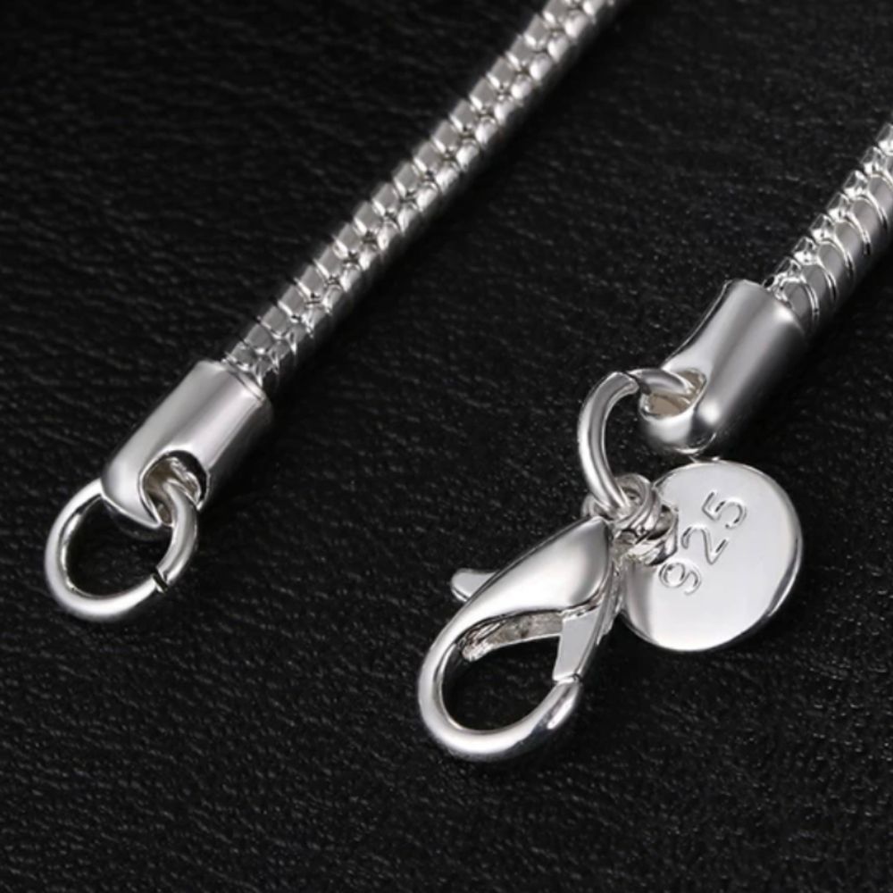 Men's 925 Sterling Silver 3MM Snake Chain Lobster Clasp Necklace 16 18 20 22 24" - Picture 13 of 14